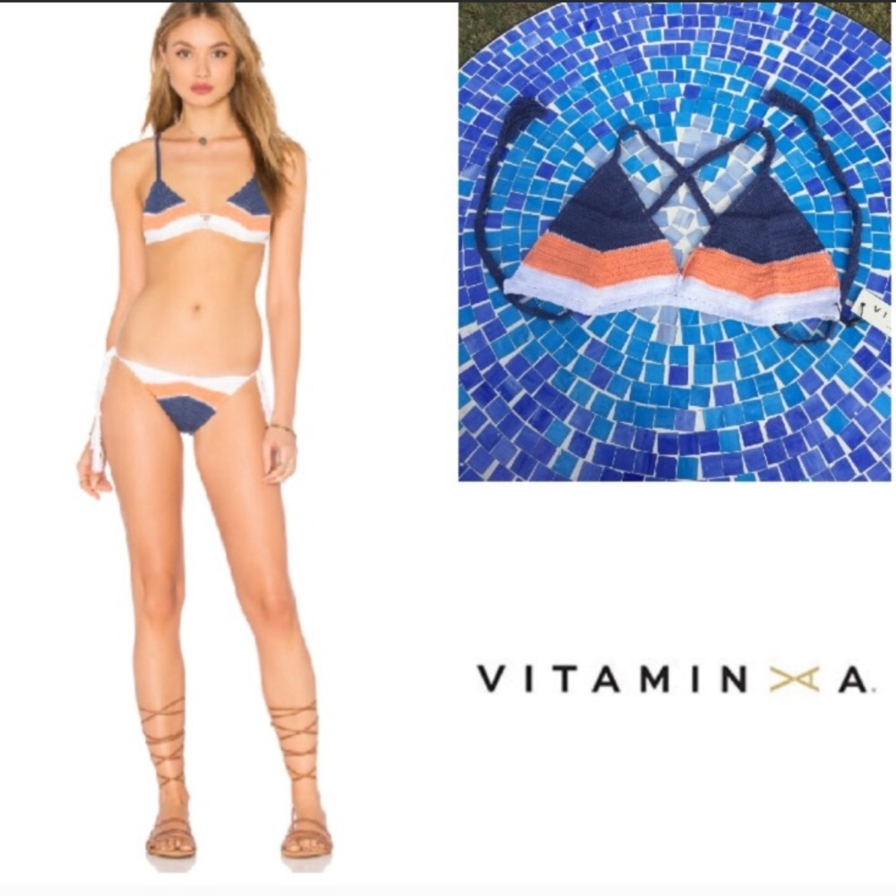 NEW! Vitamin A Nightbird crochet string bikini top - Picture 4 of 4